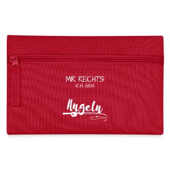Mir reicht's! Ich geh' Angeln Geschenk - Federtasche - Rot - Vorne