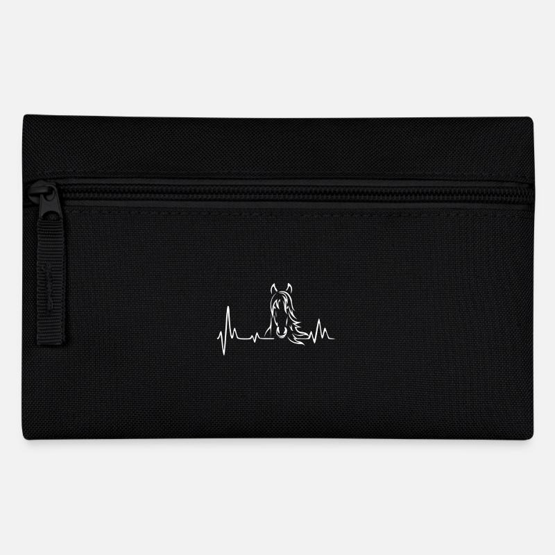 Heartbeat frequency horses - Pencil Case - black