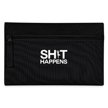 Shit Happens - Yoga - Pencil Case - black - Front