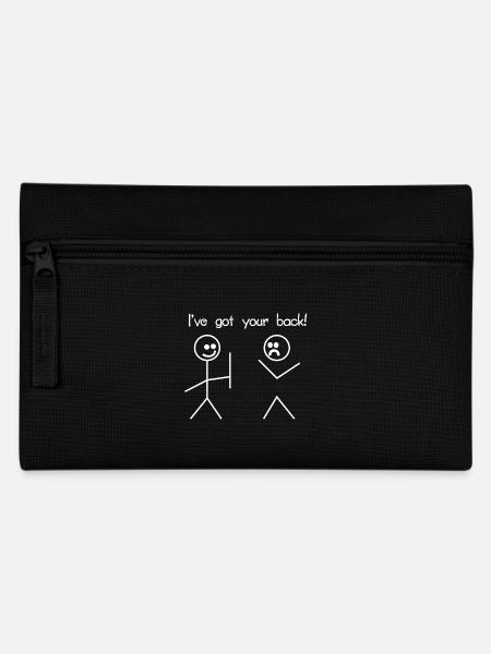 Ich halte Dir den Rücken frei - Federtasche - Schwarz