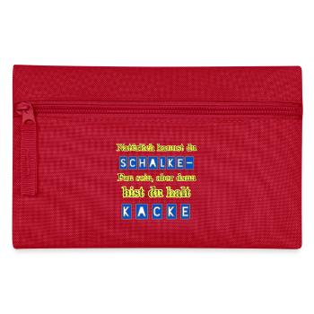 Schalke - Kacke - Federtasche - Rot - Vorne