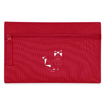 Renard origami - Trousse - rouge - Devant