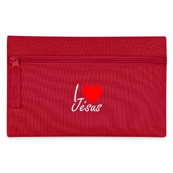 I love Jesus - Pencil Case - red - Front