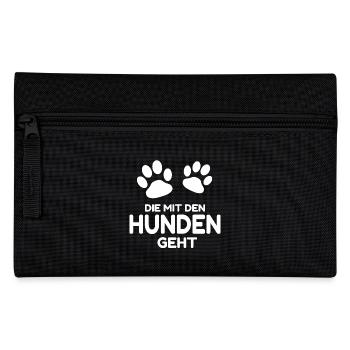 Die mit den Hunden geht - Federtasche - Schwarz - Vorne