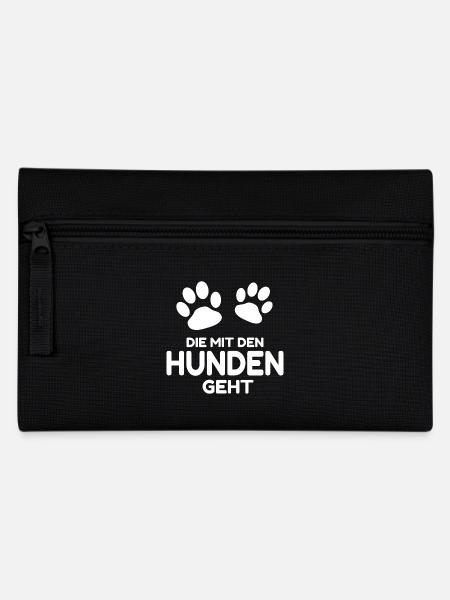 Die mit den Hunden geht - Federtasche - Schwarz