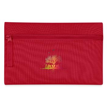 blurred city / forest tree city colors birds - Pencil Case - red - Front