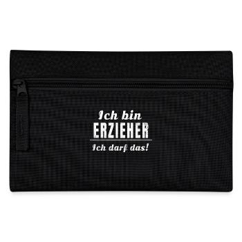 Ich bin Erzieher ich darf das! - Federtasche - Schwarz - Vorne