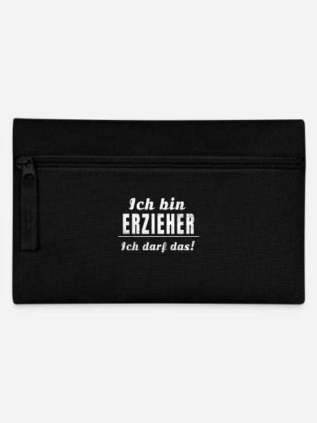 Ich bin Erzieher ich darf das! - Federtasche - Schwarz
