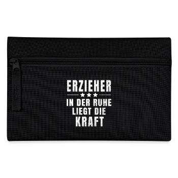 Erzieher T-Shirt - Federtasche - Schwarz - Vorne