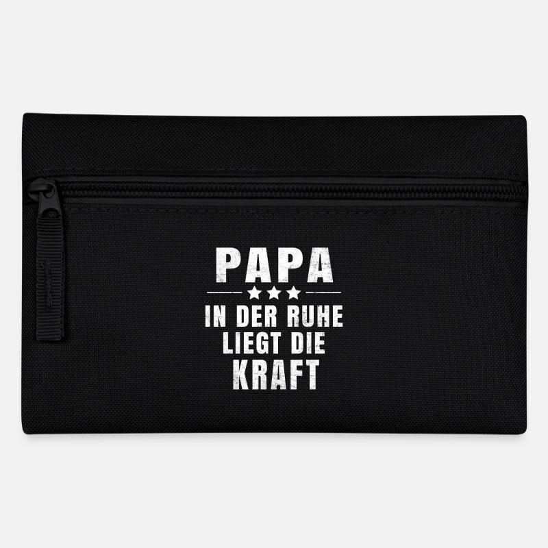 Papa T-Shirt - Federtasche - Schwarz