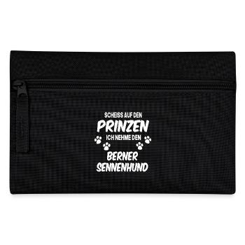 scheiss auf den prinzen nehm den berner sennenhund - Federtasche - Schwarz - Vorne