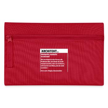 Architekt Definition - Federtasche - Rot - Vorne