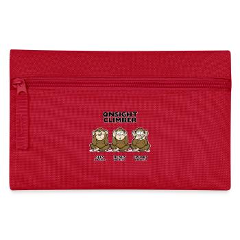 On Sight climber three wise monkey Kletter T-Shirt - Federtasche - Rot - Vorne