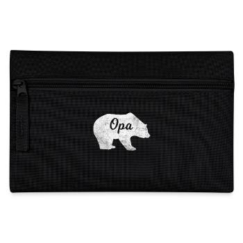 Opa Bär - Opa T-Shirt - Federtasche - Schwarz - Vorne