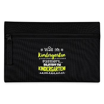 Was im Kindergarten passiert... - Federtasche - Schwarz - Vorne