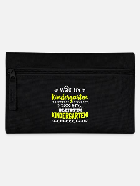 Was im Kindergarten passiert... - Federtasche - Schwarz