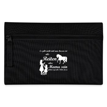 Reiten und Mama - Federtasche - Schwarz - Vorne