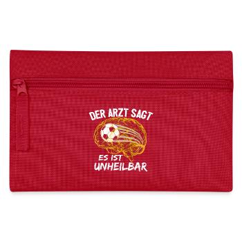 Fußball - Fussball es ist unheilbar - t-Shirt - Federtasche - Rot - Vorne