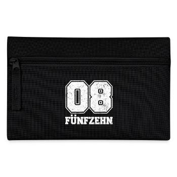 Lustiges Fun Party Shirt 0815 Null Acht - Federtasche - Schwarz - Vorne