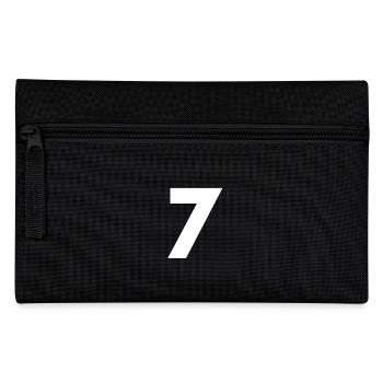 Zahl 7, Nummer 7, 7, seven, Number seven, Sieben, - Federtasche - Schwarz - Vorne