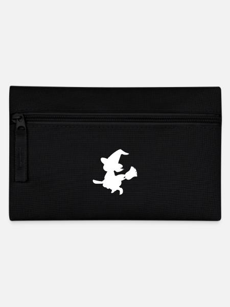 Witch, broom, witch - Pencil Case - black