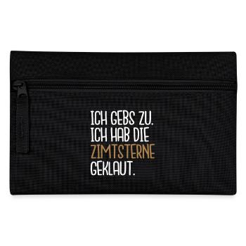 Zimtsterne geklaut - Federtasche - Schwarz - Vorne