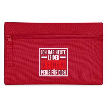 Männer - Kein Penis - Federtasche - Rot - Vorne