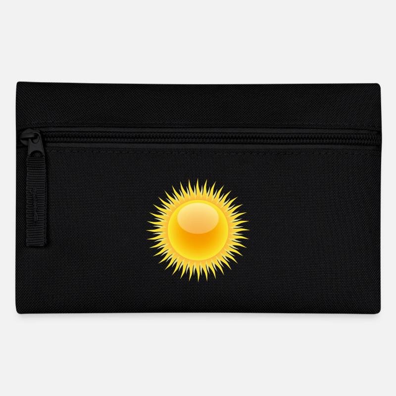 Sonne - Federtasche - Schwarz
