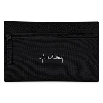 Firefighters helmet heartbeat - Pencil Case - black - Front