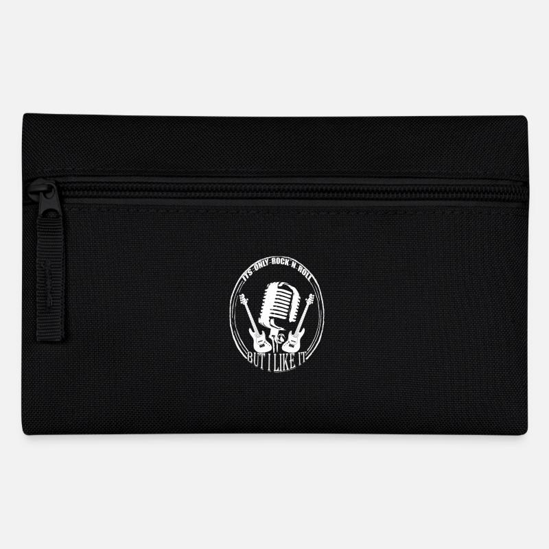 Rock'n Roll EVENT GESCHENK PARTY MUSIK GITARRE - Federtasche - Schwarz