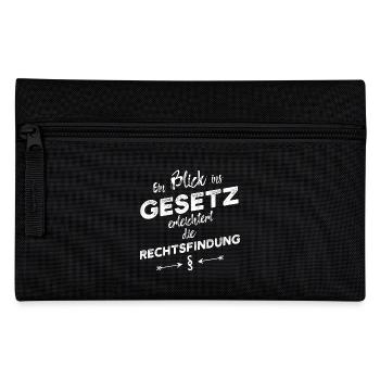 Ein Blick ins Gesetz ... und so weiter - Federtasche - Schwarz - Vorne
