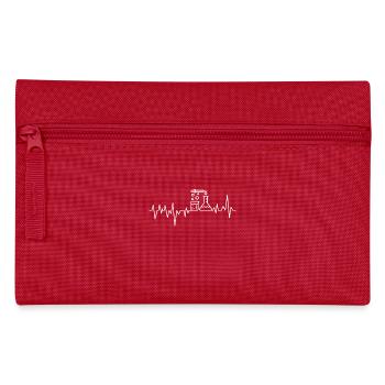 Chemiker Reagenzglas Experiment Heartbeat Geschenk - Federtasche - Rot - Vorne