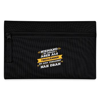 Treuhänder Beruf Geschenk - Federtasche - Schwarz - Vorne