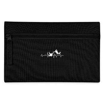 Parachute Jumping Shirt · Skydive · Heartbeat - Pencil Case - black - Front