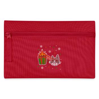 Laid de Noël flocons de neige Laser Cat cadeau - Trousse - rouge - Devant