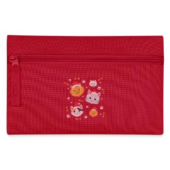 chats laids Noël pattes de chaton - Trousse - rouge - Devant