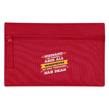 Wassermeister Beruf Geschenk - Federtasche - Rot - Vorne