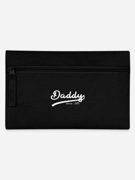 DADDY DEPUIS 2015 PÈRE PAPA PÈRES cadeau pour la fête - Trousse - noir