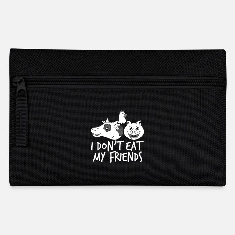 Je ne mange pas mes amis - Vegan Végétarien - Trousse - noir