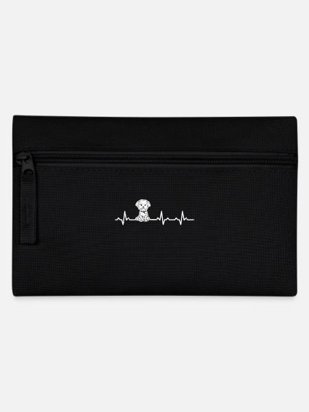 Pudel Herzschlag heartbeat geschenk poodle hund - Federtasche - Schwarz