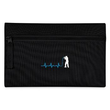 MC rappen herzschlag mikrofon geschenk heartbeat - Federtasche - Schwarz - Vorne
