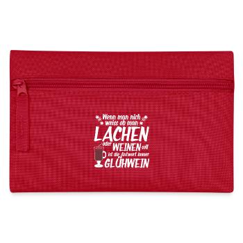 Glühwein Weihnachtsmarkt Christkind Markt Geschenk - Federtasche - Rot - Vorne