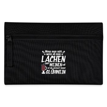 Glühwein Weihnachtsmarkt Christkind Markt Geschenk - Federtasche - Schwarz - Vorne