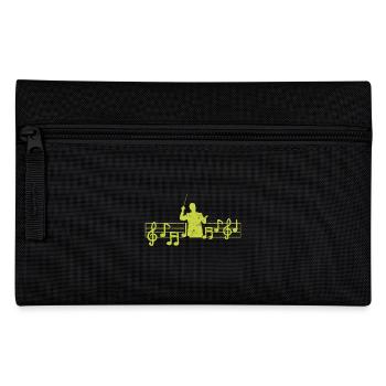 Dirigent Herzschlag Noten Geschenk musiker - Federtasche - Schwarz - Vorne
