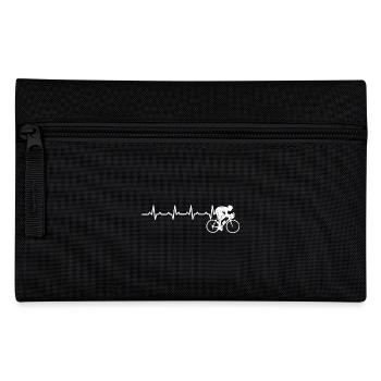 Road bike heartbeat time gift drive bike - Pencil Case - black - Front