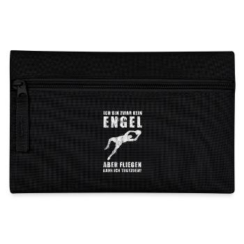 Torwart Torhüter Keeper Tormann Goalie Engel Flug - Federtasche - Schwarz - Vorne