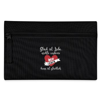 Glück ist Liebe - Federtasche - Schwarz - Vorne