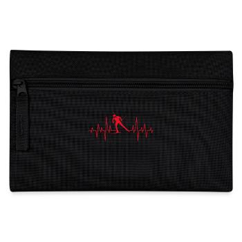 Biathlon Wintersport Herzschlag EKG Pulsschlag - Federtasche - Schwarz - Vorne