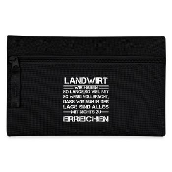 Landwirtschafts Shirt für echte Landwirte - Federtasche - Schwarz - Vorne