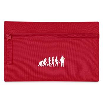 Bäcker evolution geschenk brot backen beruf teig - Federtasche - Rot - Vorne